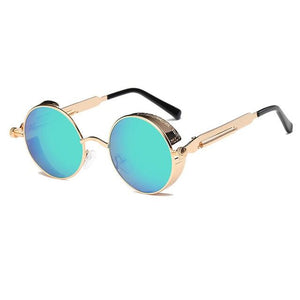 Metal Round Steampunk High Quality Sunglasses