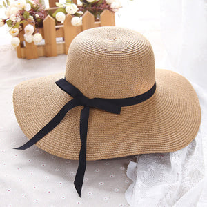 Foldable Sun Block Summer Straw Big Wide Brim Beach hat